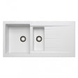 Prima Deep 1.5 Bowl Kitchen Sink with Waste Kit 1000mm Length x 500mm Width - White - CPR323