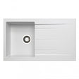 Prima Granite Composite 1.0 Bowl Inset Kitchen Sink with Waste 860mm Length x 500mm Width - White - CPR345