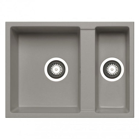 Prima Granite Composite 1.5 Bowl Inset Kitchen Sink with Waste 590mm Length x 440mm Width - Light Grey - CPR361