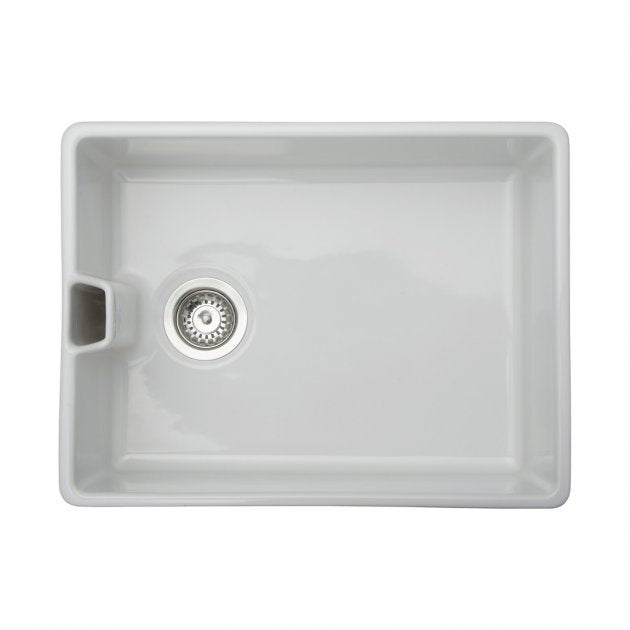 Prima 1.0 Bowl Belfast Kitchen Sink with Waste Kit  595mm Length x 455mm Width - White - CPR4081