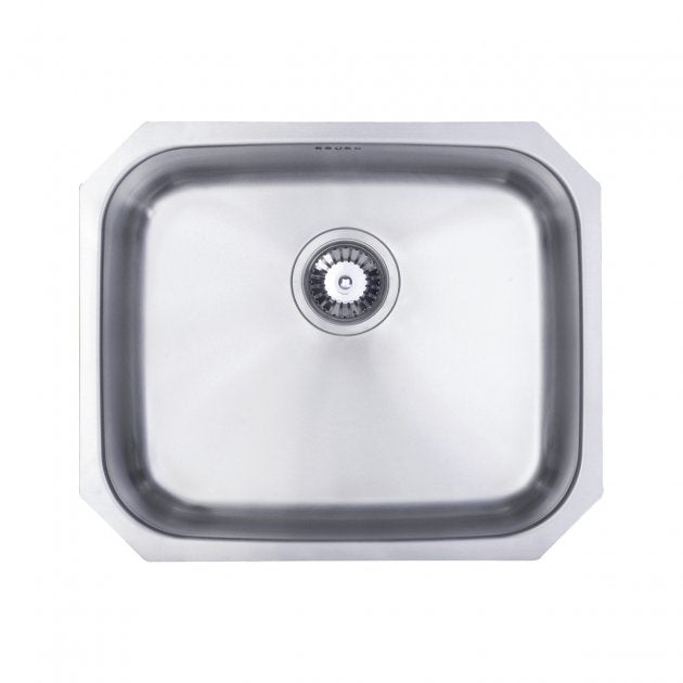 Prima 1.0 Bowl Undermount Kitchen Sink with Waste Kit 530mm Length x 450mm Width - Stainless Steel - CPR508