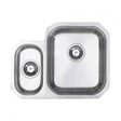 Prima 1.5 Bowl Undermount Kitchen Sink RH with Waste Kit 594mm Length x 460mm Width - Stainless Steel - CPR512