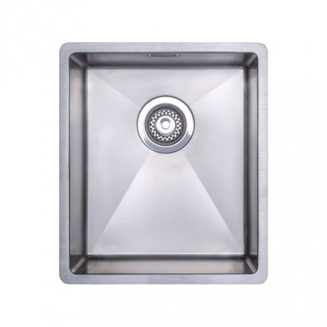 Prima R10 Compact 1.0 Bowl Undermount Inset Kitchen Sink with Waste Kit 440mm Length x 380mm Width - Stainless Steel - CPR518