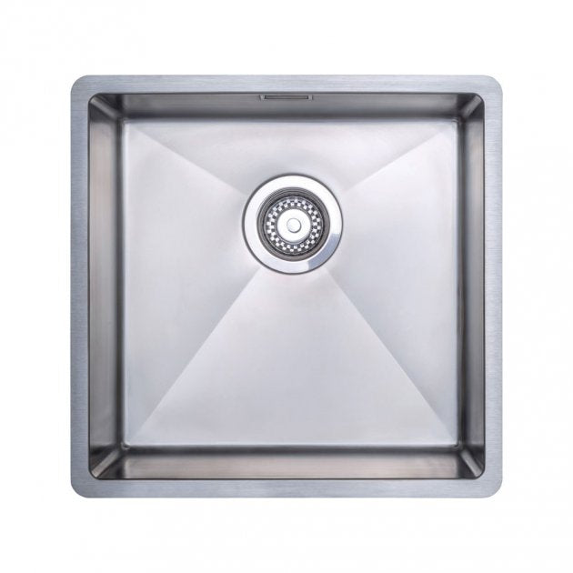 Prima R10 1.0 Bowl Undermount Inset Kitchen Sink with Waste Kit 440mm Length x 450mm Width - Stainless Steel - CPR520