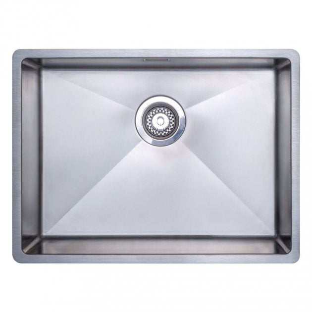 Prima R10 1.0 Bowl Undermount Inset Large Kitchen Sink with Waste Kit  590mm Length x 440mm Width - Stainless Steel - CPR522