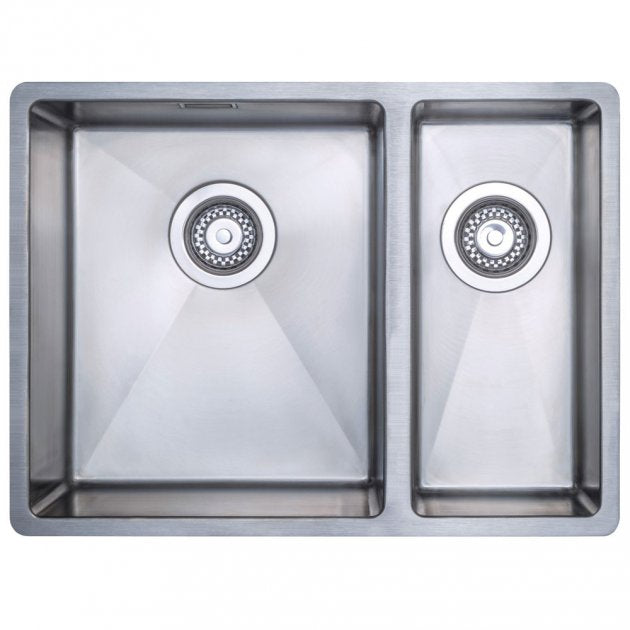 Prima R10 1.5 Bowl Undermount Inset Kitchen Sink LH with Waste Kit 590mm Length x 440mm Width - Stainless Steel - CPR524