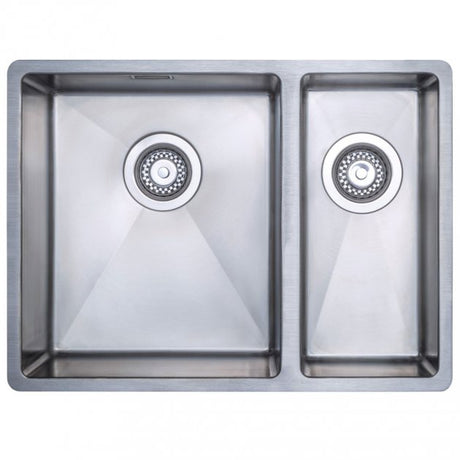 Prima R10 1.5 Bowl Undermount Inset Kitchen Sink LH with Waste Kit 590mm Length x 440mm Width - Stainless Steel - CPR524
