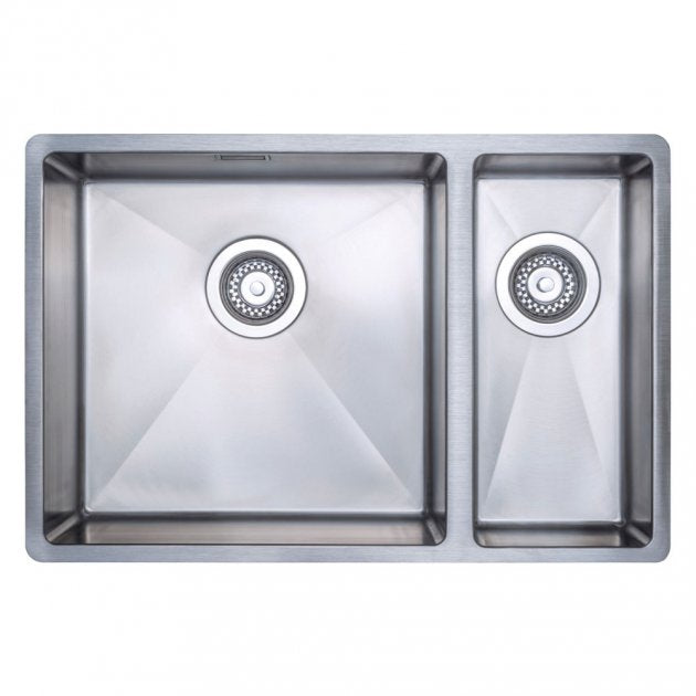Prima R10 1.5 Bowl Undermount Inset Large Kitchen Sink LH with Waste Kit 660mm Length x 440mm Width - Stainless Steel - CPR526