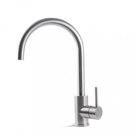 Prima Tiber Single Lever Round Kitchen Sink Mixer Tap - Stainless Steel - BPR502