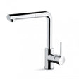 Prima Riace Pull Out Single Lever L-Shaped Kitchen Sink Mixer Tap - Chrome - BPR554