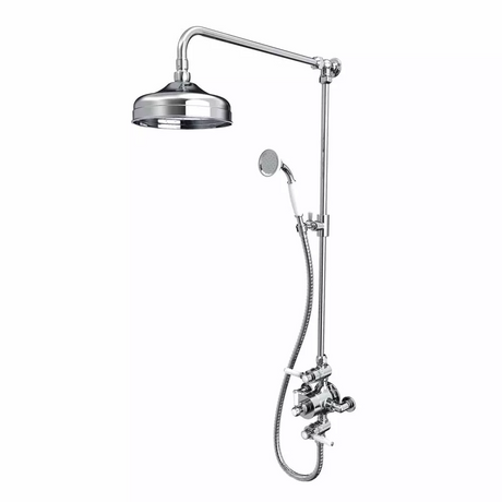 Tavistock Lansdown Dual Function Shower System With Overhead Shower And Handset - Chrome - SLD1701