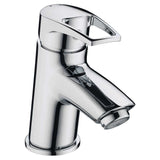 Bristan Smile Clicker Waste chrome mono basin mixer tap with single lever and eco-friendly water-saving feature