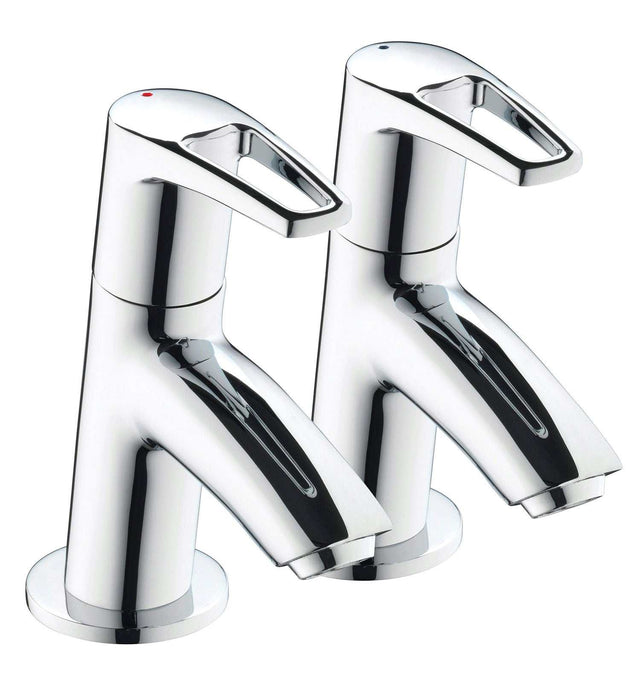 Bristan Modern Smile Basin Taps Pair - Chrome - SM 1/2 C