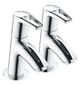 Bristan Modern Smile Basin Taps Pair - Chrome - SM 1/2 C