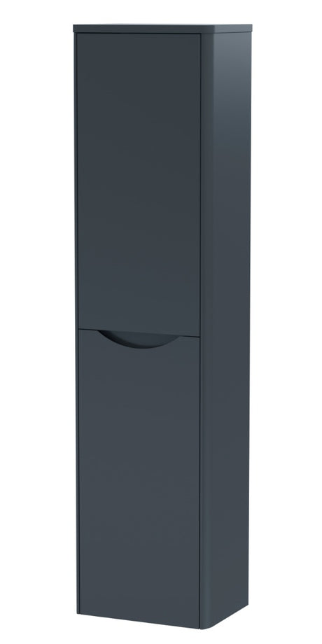 Nuie Lunar Wall Hung 2 Door Tall Unit 356mm - Soft Black - SML1462