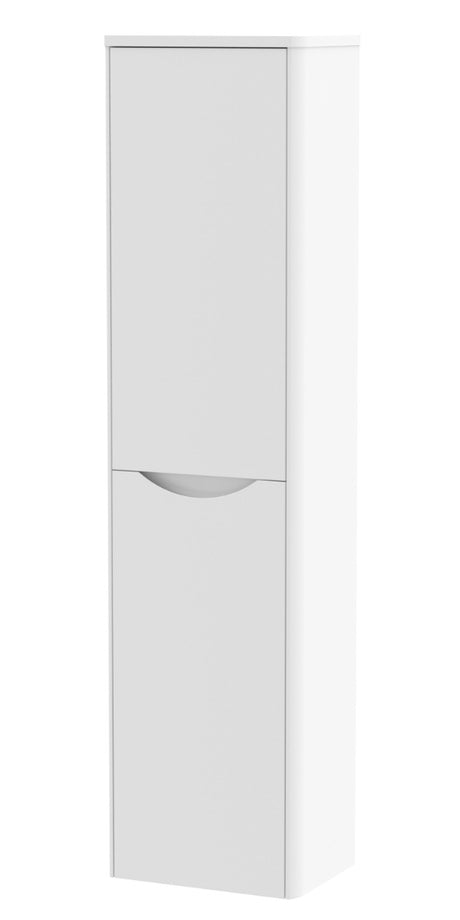 Nuie Lunar Wall Hung 2 Door Tall Unit 356mm - Satin White - SML162