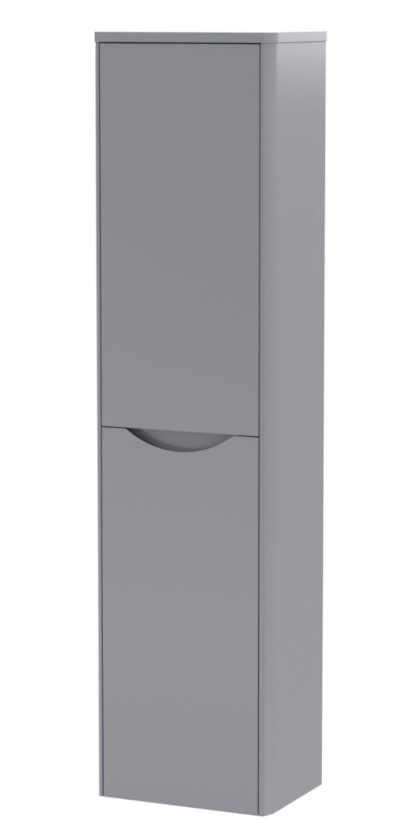 Nuie Lunar Wall Hung 2 Door Tall Unit 356mm - Satin Grey - SML262