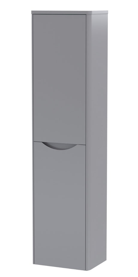 Nuie Lunar Wall Hung 2 Door Tall Unit 356mm - Satin Grey - SML262