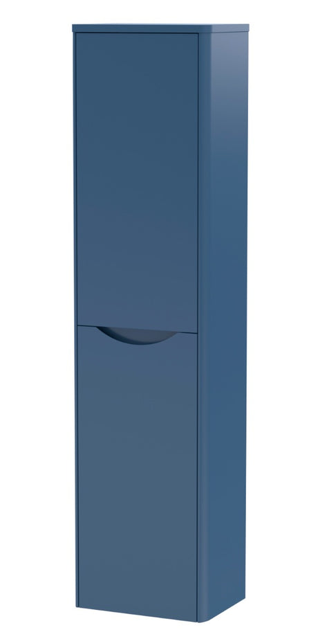 Nuie Lunar Wall Hung 2 Door Tall Unit 356mm - Satin Blue - SML362