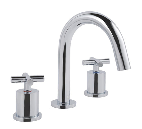 JTP Solex 3 Hole Deck Mounted Basin Mixer - Chrome - 66193