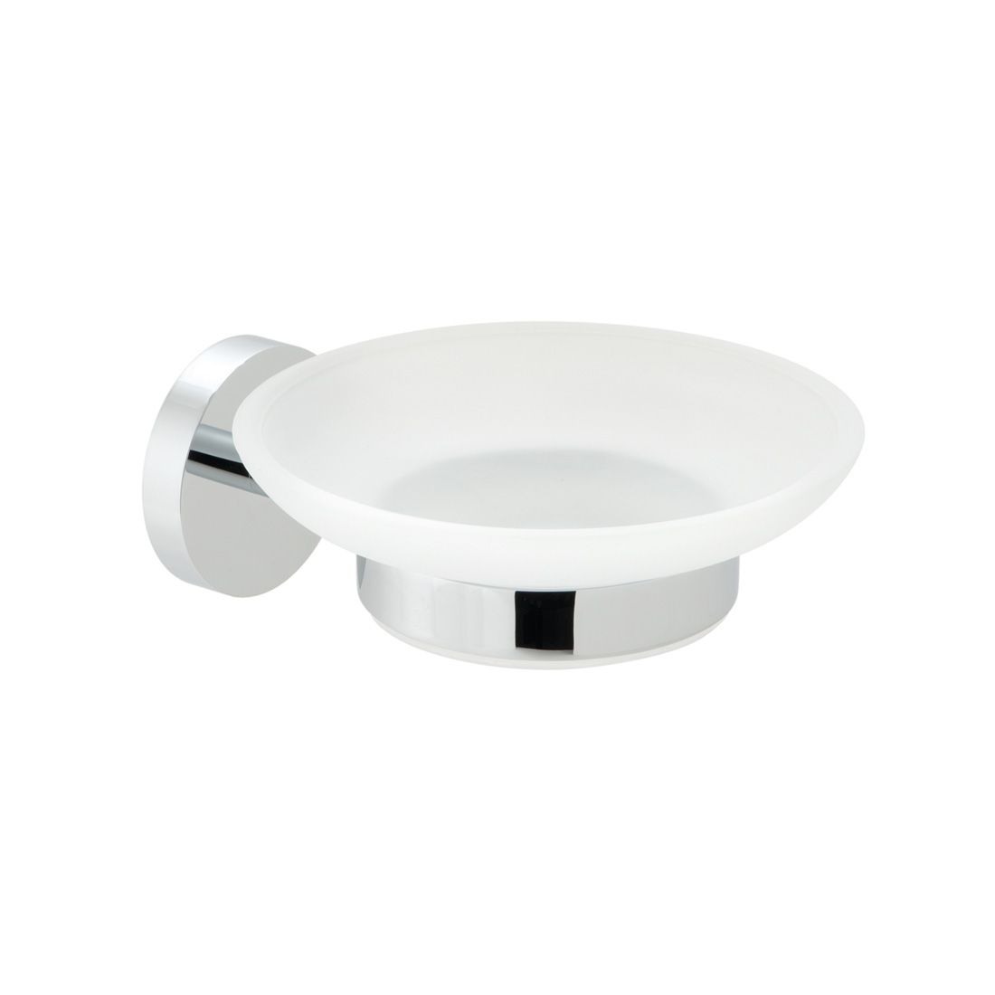 Vado Spa Frosted Glass Soap Dish and Holder - Chrome - SPA-182-C/P