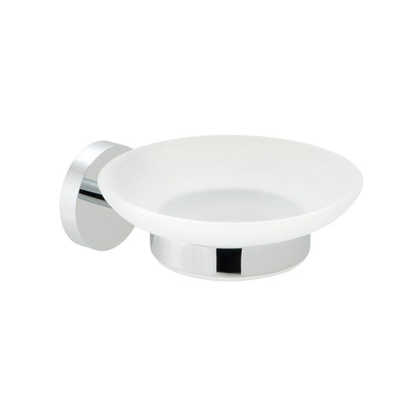 Vado Spa Frosted Glass Soap Dish and Holder - Chrome - SPA-182-C/P