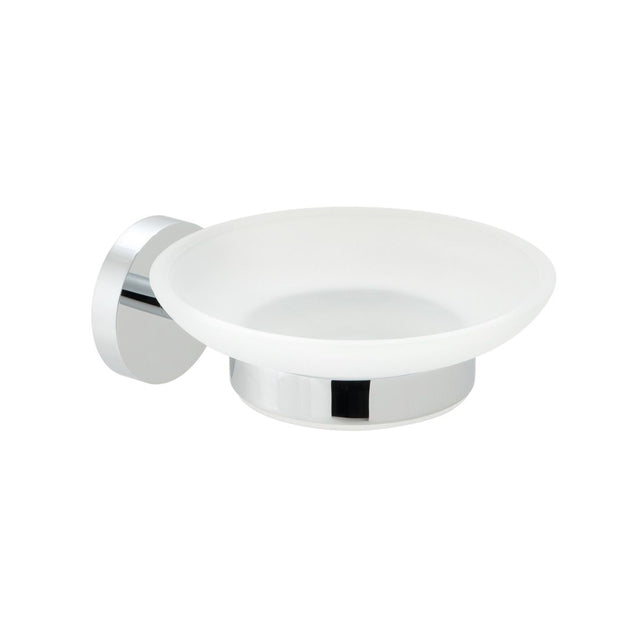Vado Spa Frosted Glass Soap Dish and Holder - Chrome - SPA-182-C/P
