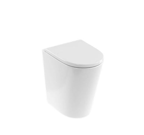 Britton Sphere Tall Rimless Back To Wall Pan and Soft Close Seat - White Gloss - 15.B.33206