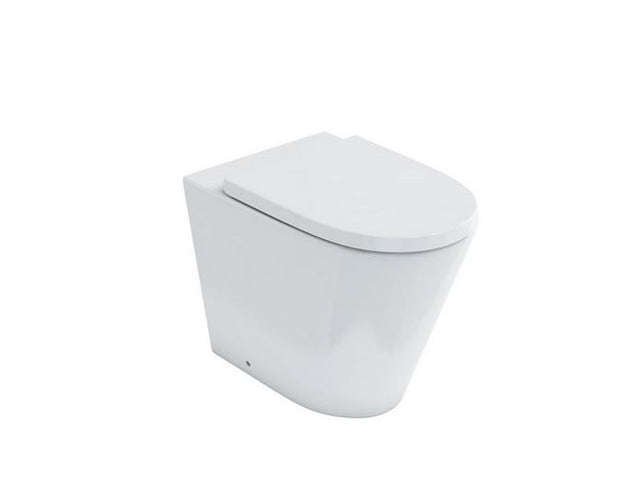 Britton Sphere Rimless Back To Wall Pan and Seat - White Gloss - 15.B.35302