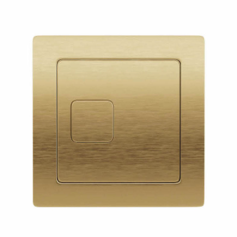 Scudo Square Flush Button - Brushed Brass - SQUARE-CISTERN-BRASS