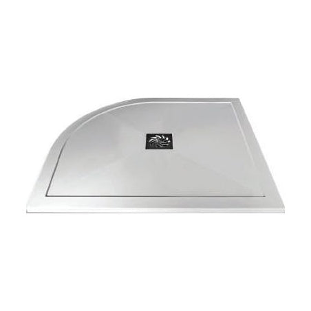 Frontline Aquaglass Slimline Offset Quadrant Shower Tray 900x760mm - White - ST2590X76