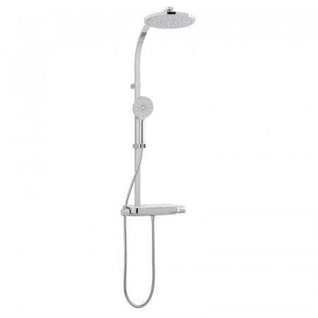 Vado Shower Valves chrome shower unit with rigid riser and modern design