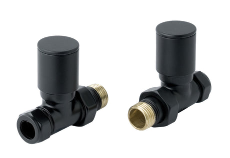 JTP Straight Radiator Valve - Black -  28RVSMB