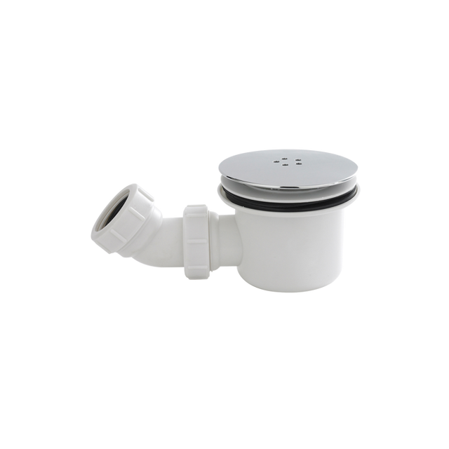 Nuie Fast Flow Shower Tray Waste with Chrome Cover 90mm - White - STW0