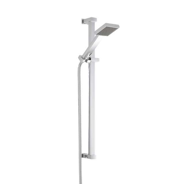 Nuie Slider Rail Square Shower Kit 700mm High - Chrome - STY059