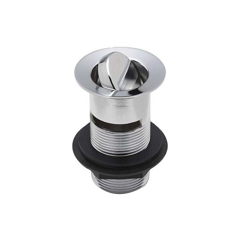 Chrome finished Embrass Peerless slotted basin waste with swivel plug for efficient bathroom drainage