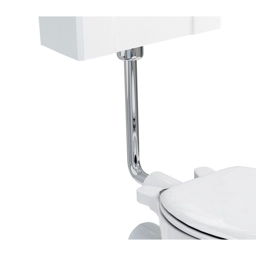 Burlington Chrome Low Level Cistern Flush Pipe Kit - T31CHR