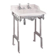Burlington Brushed Aluminium Stand for 65cm Basin - T38ALU