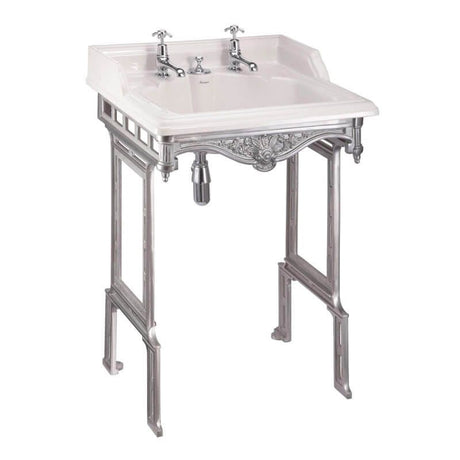 Burlington Brushed Aluminium Stand for 65cm Basin - T38ALU