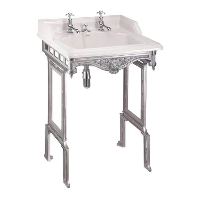 Burlington Brushed Aluminium Stand for 65cm Basin - T38ALU