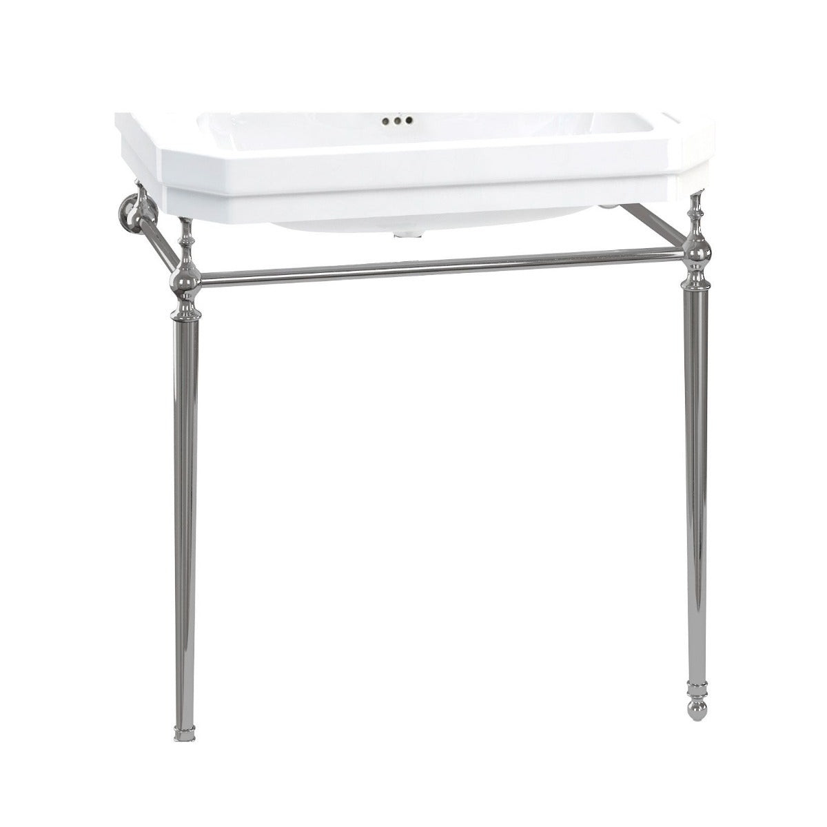 Burlington Edwardian Chrome Stand for 80cm Basin - T50CHR