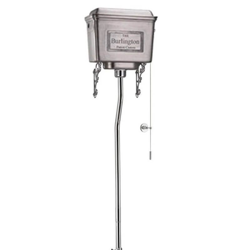 Burlington Brushed Chrome Aluminium High Level Cistern - T58ALU