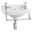 Burlington Chrome Towel Rail for 51cm Cloakroom Basin - T6CHR