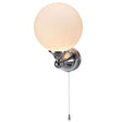 Burlington Edwardian Chrome Single Round Light with Pull Cord - T50