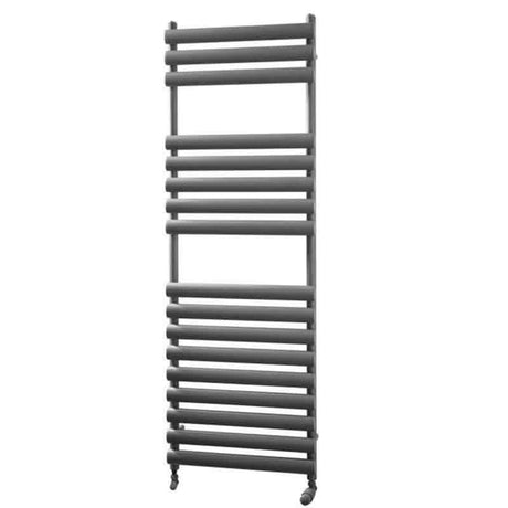 Towelrads Dorney Straight Heated Towel Rail 1500mm High x 500mm Wide - Anthracite - 120871