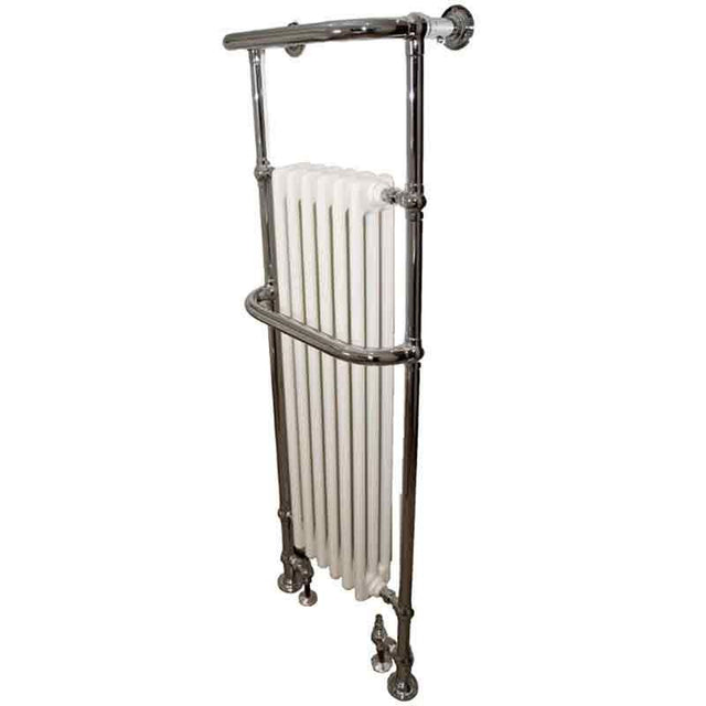 Towelrads Hampshire Traditional Radiator 1510mm High x 510mm Wide - Chrome/White - 120927