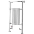 Towelrads Hampshire Traditional Radiator 960mm mm High x 510mm Wide - Chrome/White - 120928