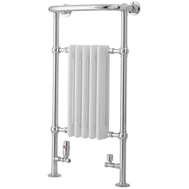 Towelrads Hampshire Traditional Radiator 960mm mm High x 510mm Wide - Chrome/White - 120928