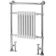 Towelrads Portchester Traditional Radiator 965mm High x 637mm Wide - Chrome/White - 120929