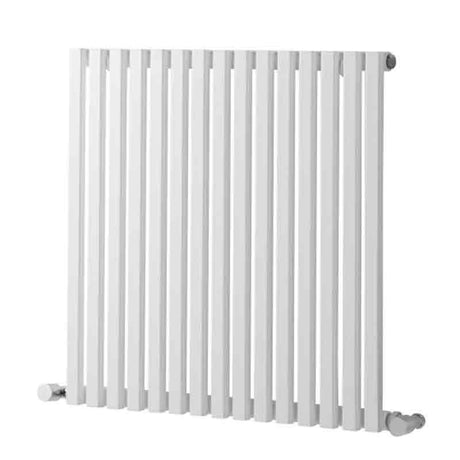 Towelrads Oxfordshire Horizontal Straight Hot Water Radiator 600 mm High x 590mm Wide - White - 120934
